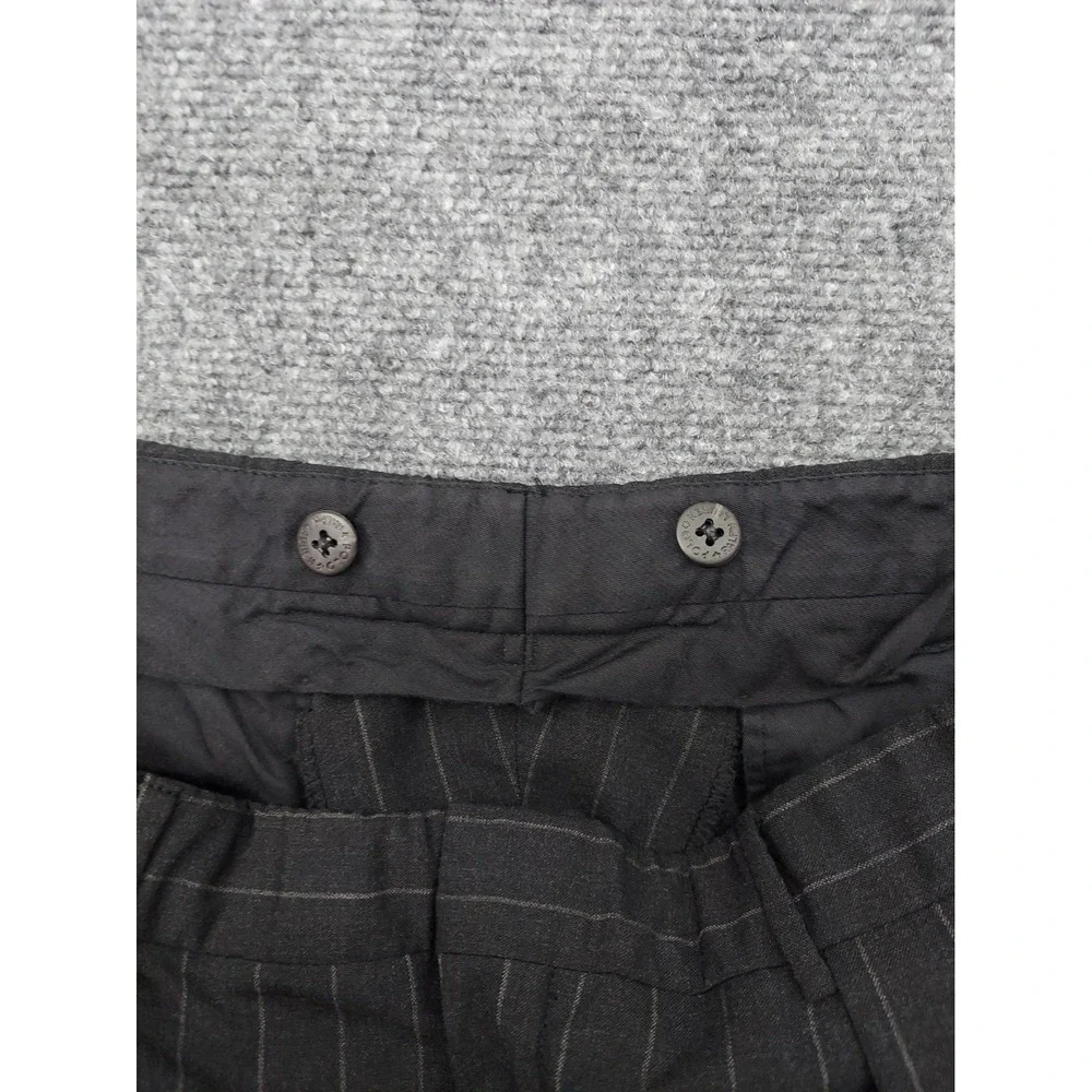 Vtg Polo Ralph Lauren Dress Pants Mens 36x32 Gray Pinstripe Cuffed Pleated
